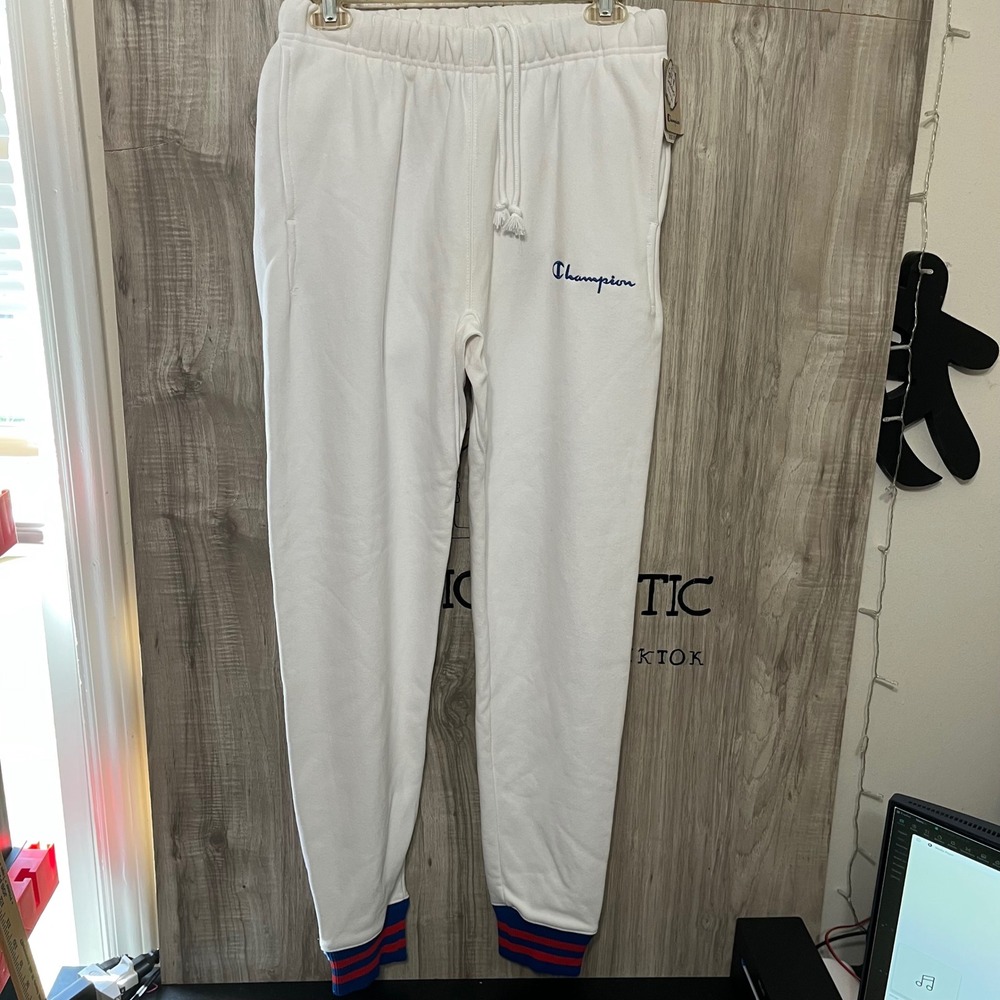 NWT Champion Small Reverse Weave jogger Red White & Blue sweatpants
